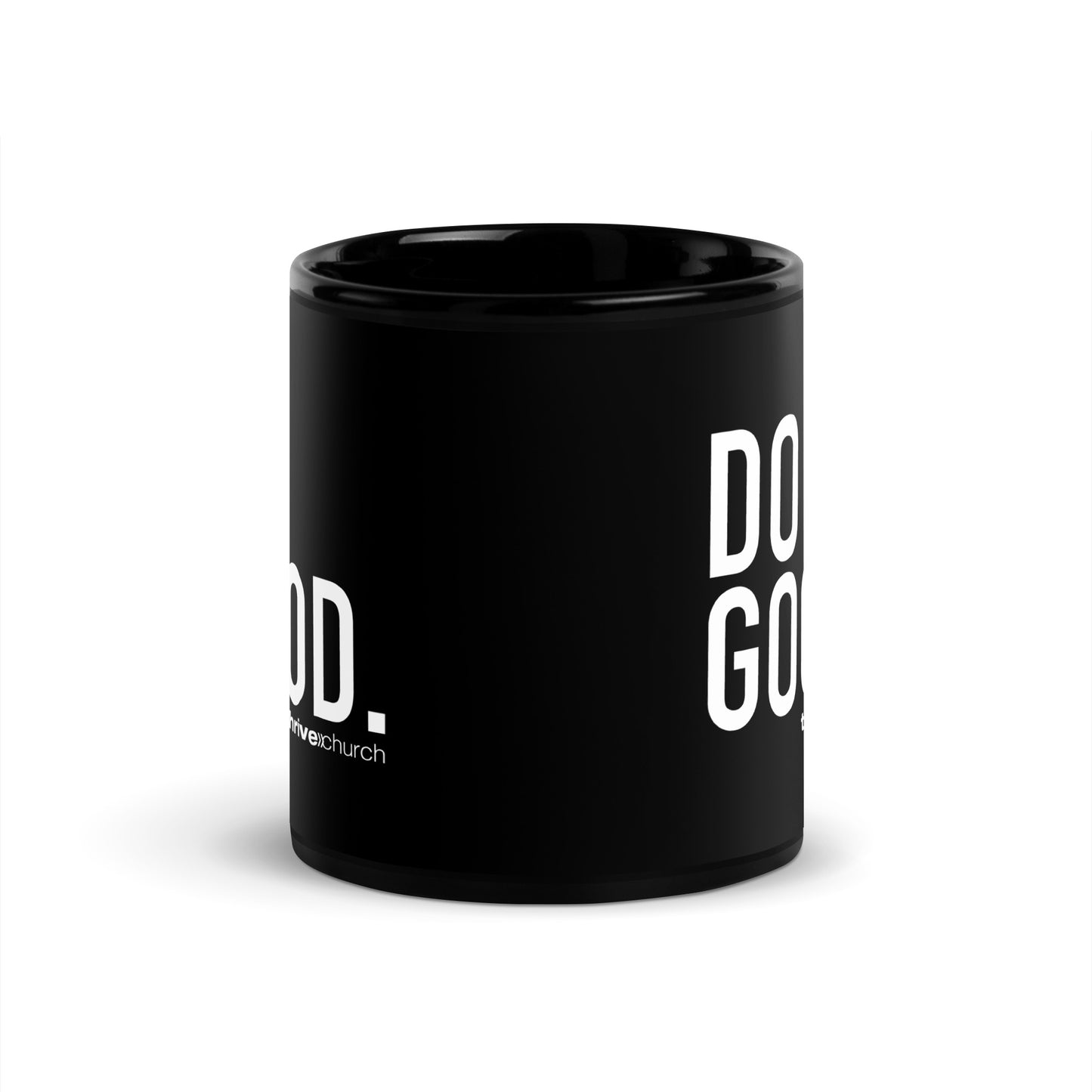 Do Good Black Glossy Mug