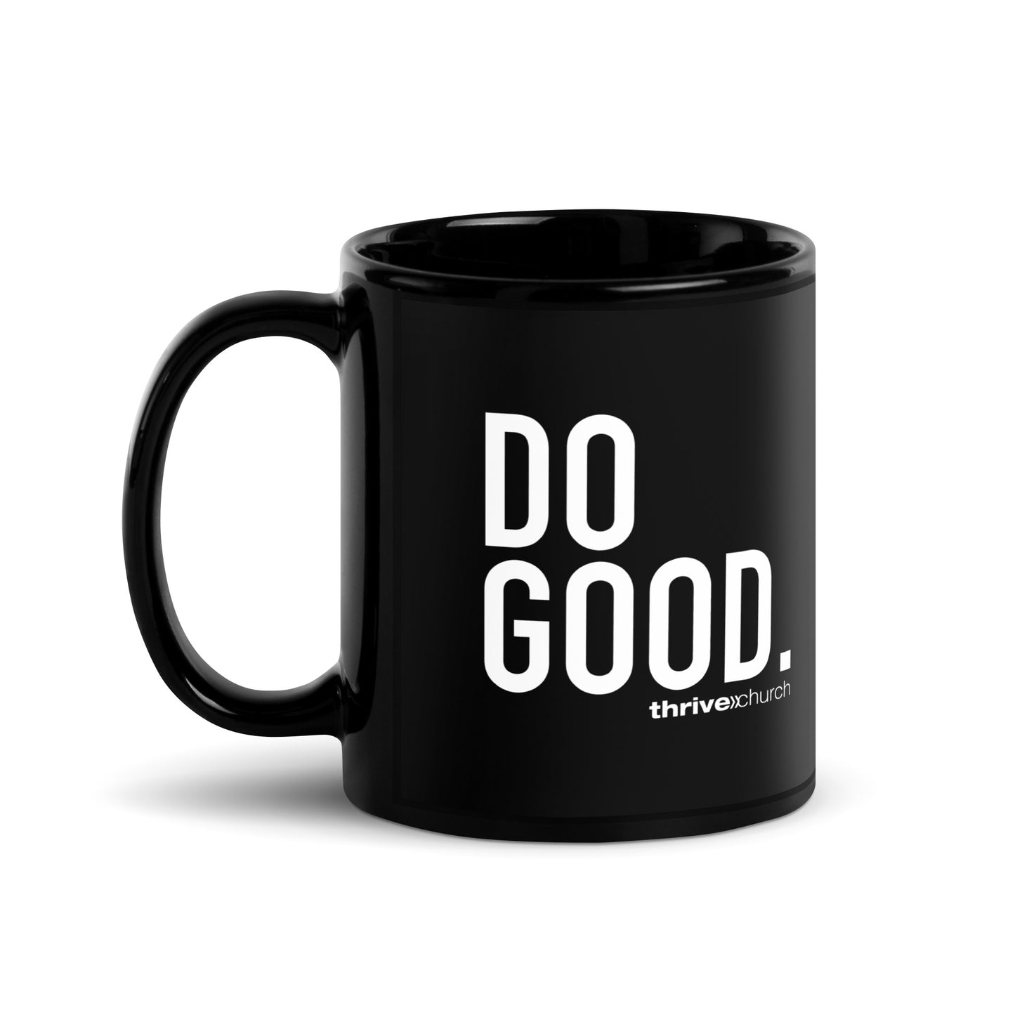 Do Good Black Glossy Mug