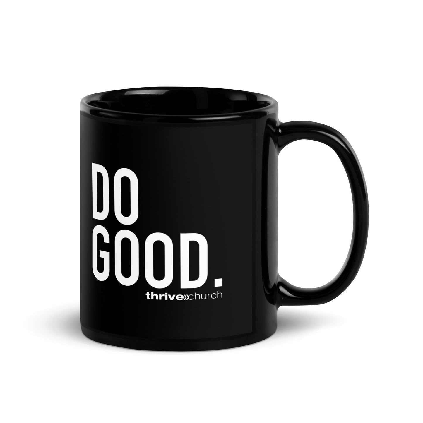Do Good Black Glossy Mug