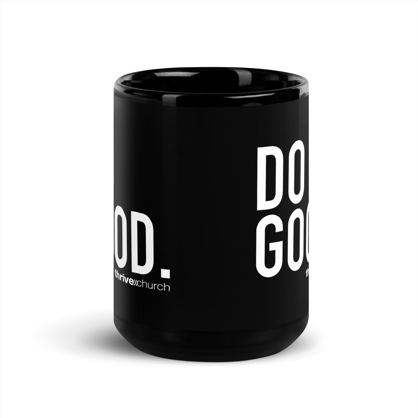 Do Good Black Glossy Mug