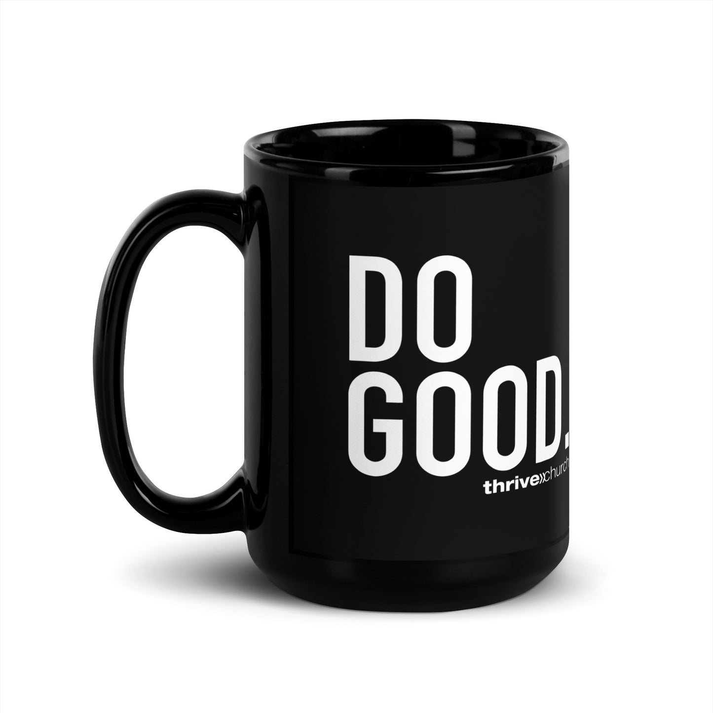 Do Good Black Glossy Mug