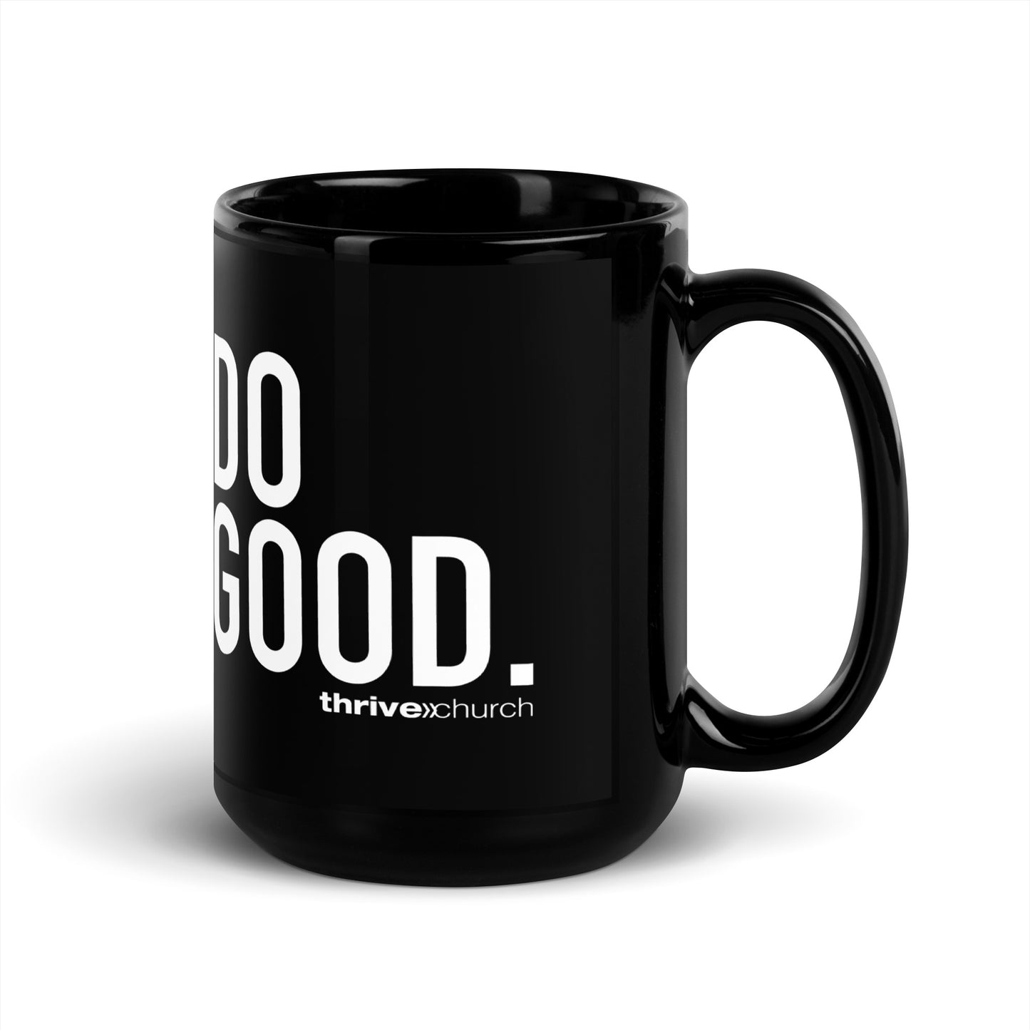 Do Good Black Glossy Mug
